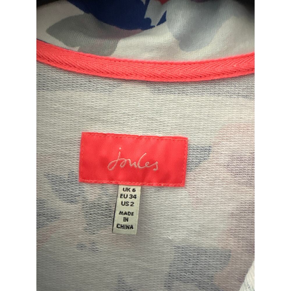 Joules Size 2 Floral Casual 1/4 Zip Floral Print Sweatshirt Top Fairdale Print - Picture 2 of 5